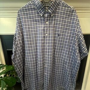 Ralph Lauren Navy and White Plaid Shirt